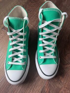 Converse Kids High-Top Canvas Sneakers - Teal Green with White